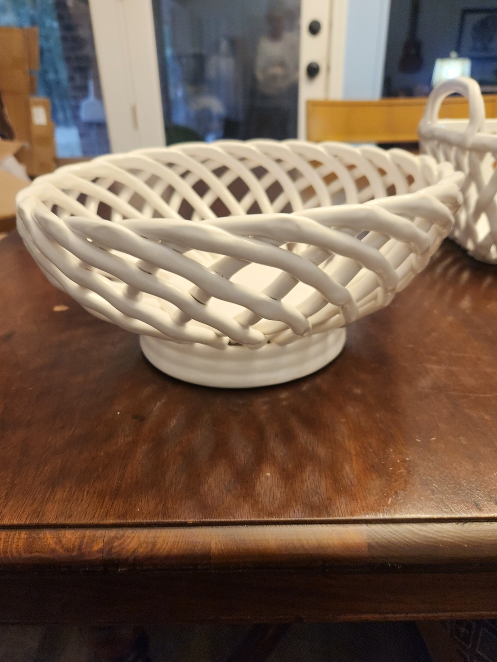 Target White Ceramic Lattice Fruit Bowl